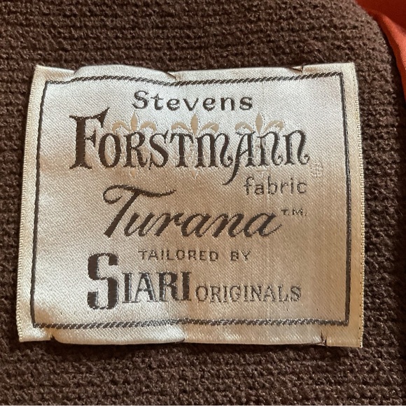 Vintage Ladies Sz 8ish Stevens Forstman Brown Wool Coat, Fox Collar - Picture 3 of 16